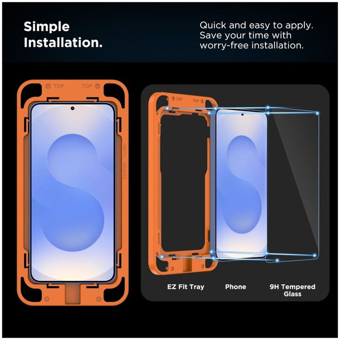 Σκληρυμένο γυαλί Quick Set+ 2-PACK για Samsung S24 / S25, διάφανη, Tech-Protect