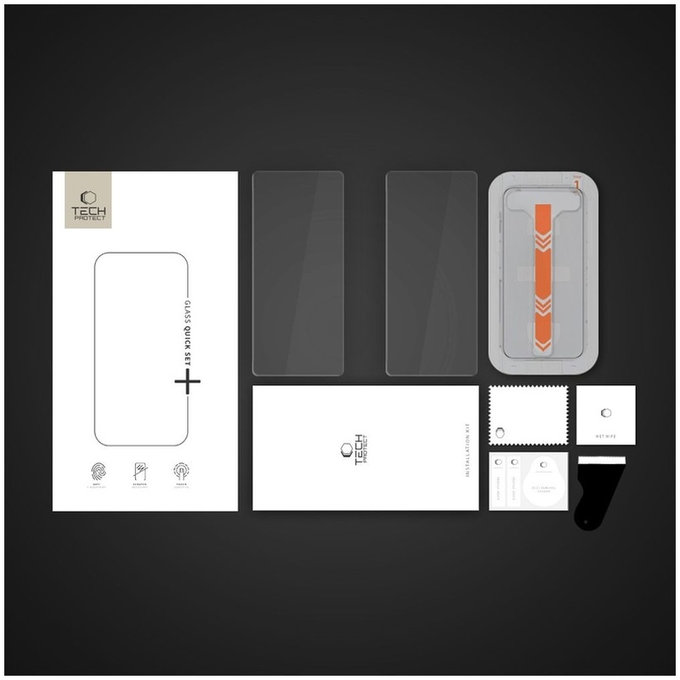 Σκληρυμένο γυαλί Quick Set+ 2-PACK για Samsung S24 / S25, διάφανη, Tech-Protect