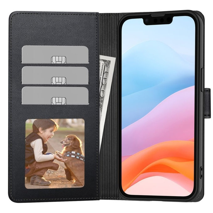 Θήκη Wallet για Motorola Edge 60 / 60 Fusion, μαύρη, Tech-Protect