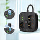 Φορτιστής δικτύου PCS3X4 Power Strip 2 USB & 2 USB-C & 3 Socket 200cm, μαύρη, Tech-Protect