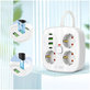 Φορτιστής δικτύου PCS3X4 Power Strip 2 USB & 2 USB-C & 3 Socket 200cm, λευκή, Tech-Protect