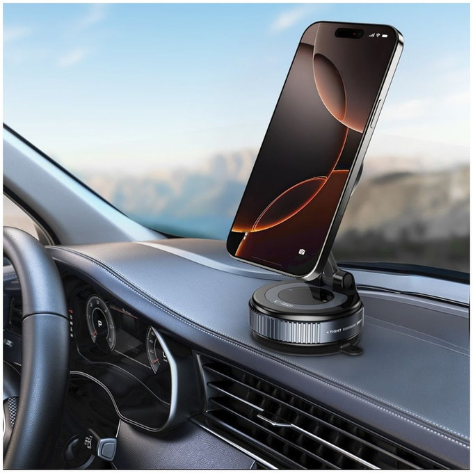 Βάση αυτοκινήτου N60 Magnetic MagSafe Windshield & Dashboard, μαύρη, Tech-Protect
