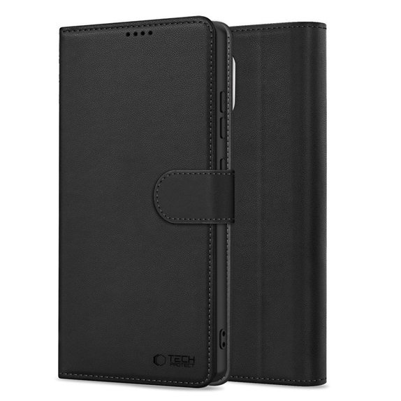 Θήκη Wallet για Motorola Moto G56 5G, μαύρη, Tech-Protect