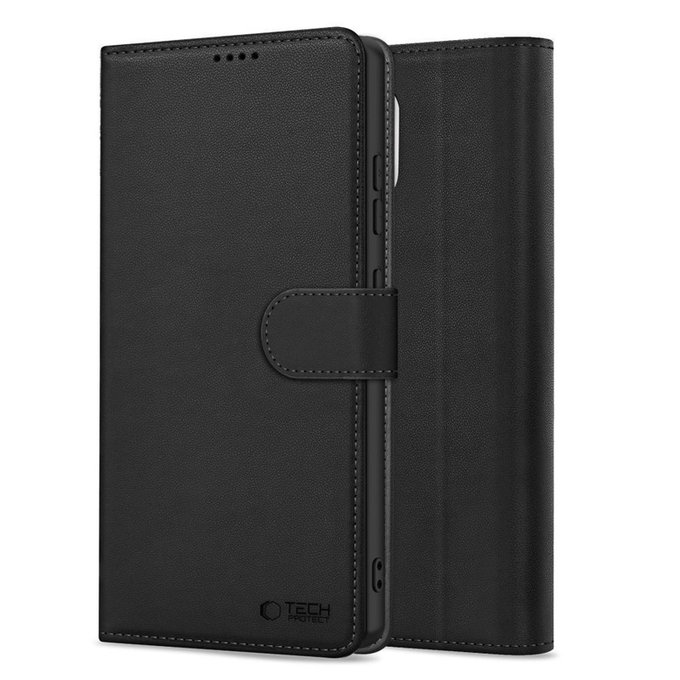 Θήκη Wallet για Motorola Moto G56 5G, μαύρη, Tech-Protect