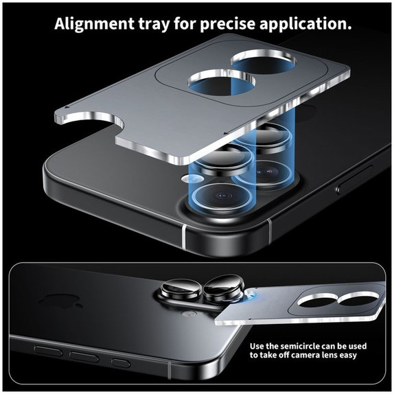 Προστασία κάμερας Camring Fit+ για iPhone 16 / 16 Plus / 17, διάφανη, Tech-Protect