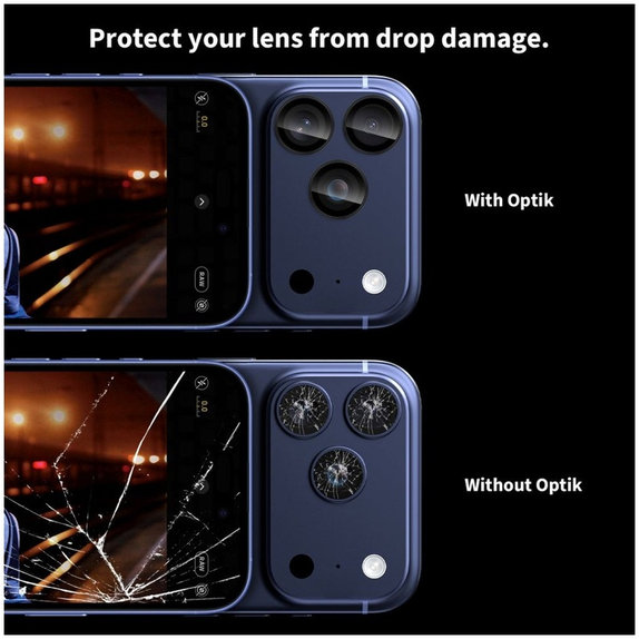 Προστασία κάμερας Camring Fit+ για iPhone 14 Pro / Max / 15 Pro / Max / 16 Pro / Max / 17 Pro / Max, διάφανη, Tech-Protect