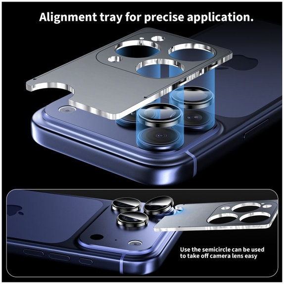 Προστασία κάμερας Camring Fit+ για iPhone 14 Pro / Max / 15 Pro / Max / 16 Pro / Max / 17 Pro / Max, διάφανη, Tech-Protect