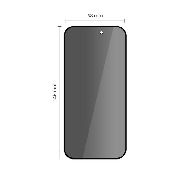 Privacy σκληρυμένο γυαλί Glass Spy+ 2-PACK για iPhone 16 Pro / 17 / 17 Pro, privacy, Tech-Protect
