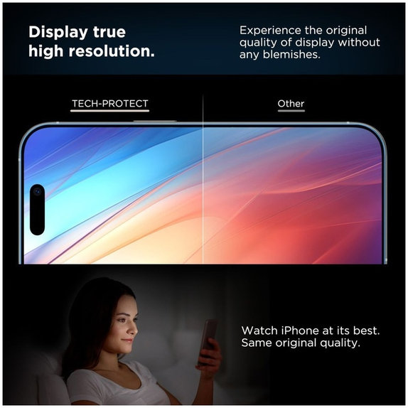Σκληρυμένο γυαλί Quick Set+ 2-PACK για iPhone 17, μαύρη, Tech-Protect