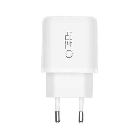 Φορτιστής δικτύου NCA20 2-PORT PD 20W / QC3.0, λευκή, Tech-Protect