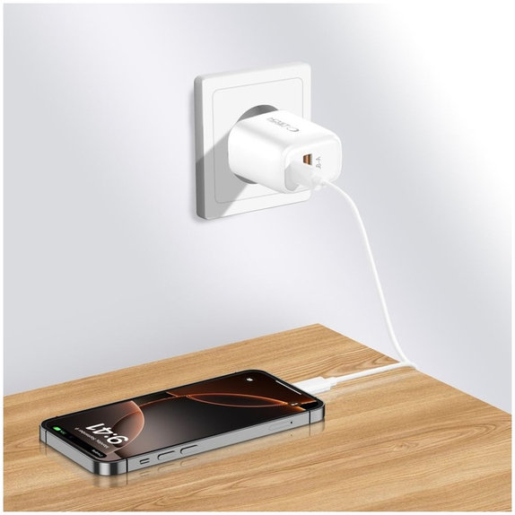 Φορτιστής δικτύου NCA20 2-PORT PD 20W / QC3.0, λευκή, Tech-Protect