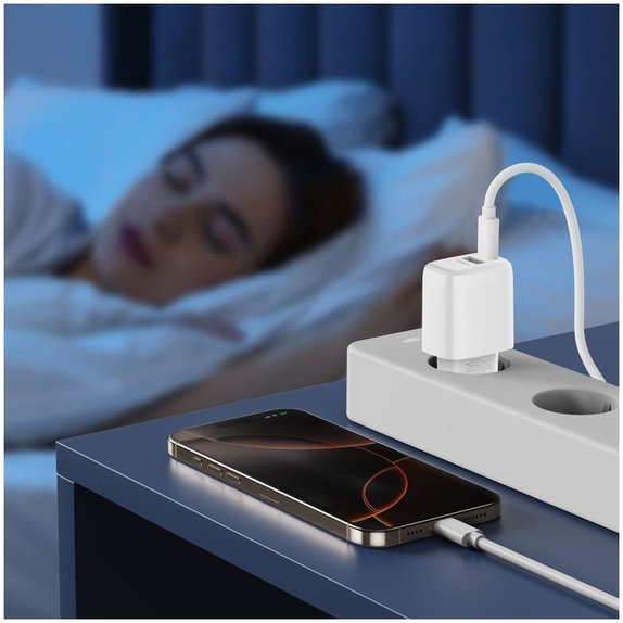 Φορτιστής δικτύου NCA20 2-PORT PD 20W / QC3.0, λευκή, Tech-Protect