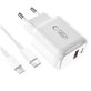 Φορτιστής δικτύου NCA20 2-PORT PD 20W / QC3.0 + Lightning Cable, λευκή, Tech-Protect