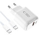 Φορτιστής δικτύου NCA20 2-PORT PD 20W / QC3.0 + USB-C Cable, λευκή, Tech-Protect