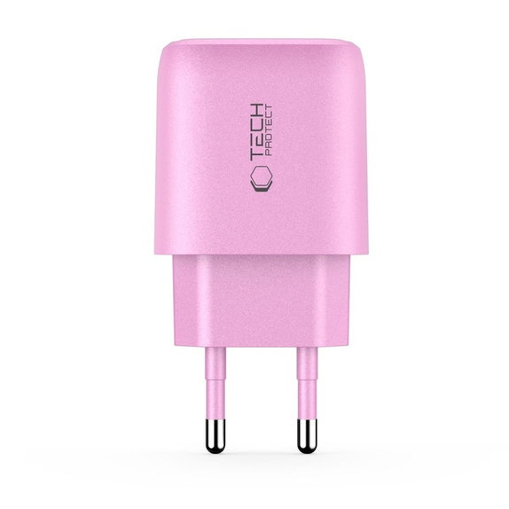Φορτιστής δικτύου NCA20 2-PORT PD 20W / QC3.0, Baby Pink, Tech-Protect