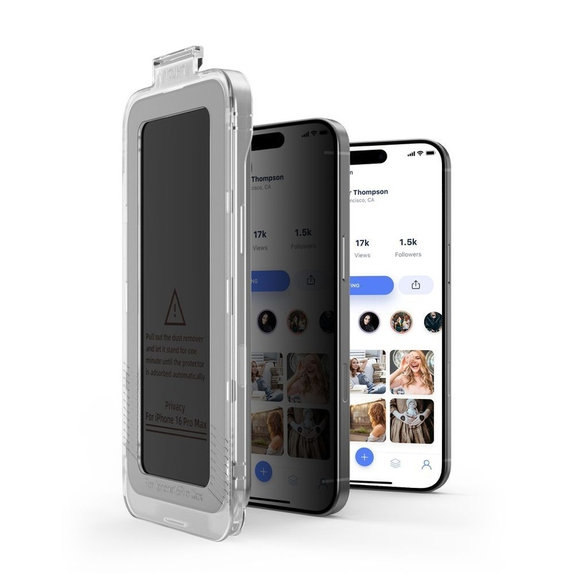 Privacy σκληρυμένο γυαλί Quick Set Spy+ 2-PACK για iPhone 13 / 13 Pro / 14 / 16E / 17E, privacy, Tech-Protect