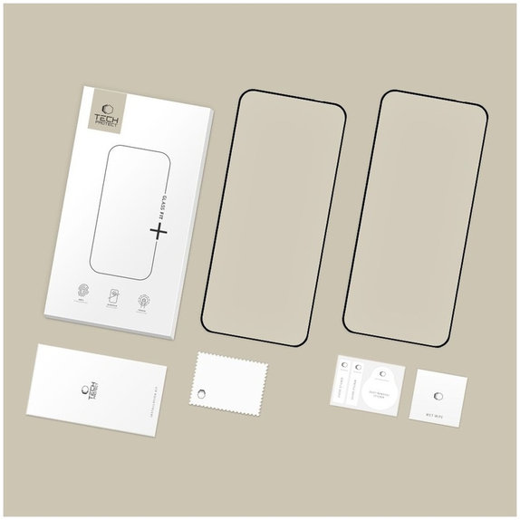 Σκληρυμένο γυαλί Glass Fit+ 2-PACK για Motorola Edge 50 Neo / 60 Neo, μαύρη, Tech-Protect