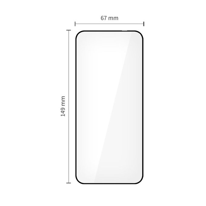 Σκληρυμένο γυαλί Glass Fit+ 2-PACK για Motorola Edge 50 Neo / 60 Neo, μαύρη, Tech-Protect
