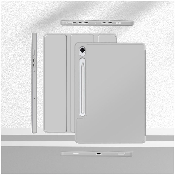Θήκη Sc Pen για Samsung Tab S9 11.0 / S9 FE / S10 FE / S10 Lite 10.9 X710 / X716B / X510 / X516B / X520 / X526 / X400 / X406B, γκρι, Tech-Protect