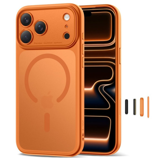 Θήκη MagPeak MagSafe CC για iPhone 17 Pro Max, Matte Cosmic Orange, Tech-Protect