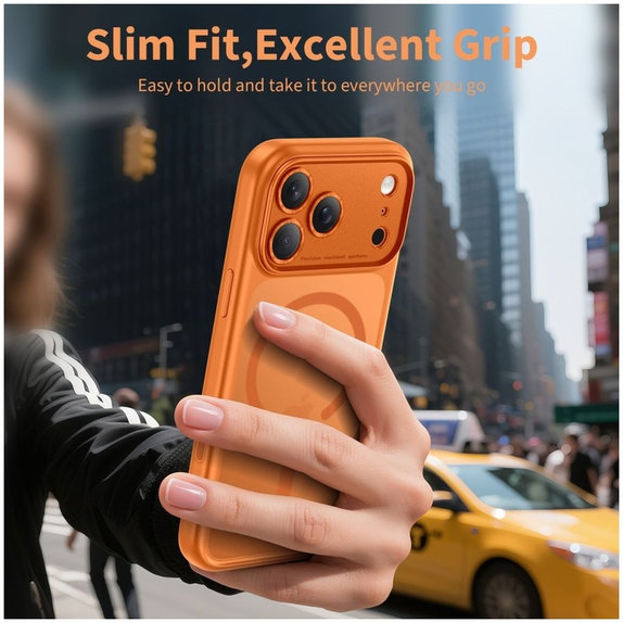 Θήκη MagPeak MagSafe CC για iPhone 17 Pro Max, Matte Cosmic Orange, Tech-Protect