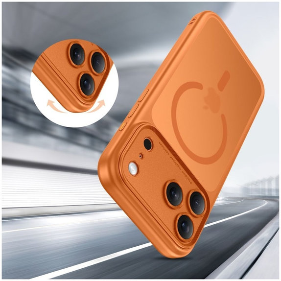 Θήκη MagPeak MagSafe CC για iPhone 17 Pro Max, Matte Cosmic Orange, Tech-Protect