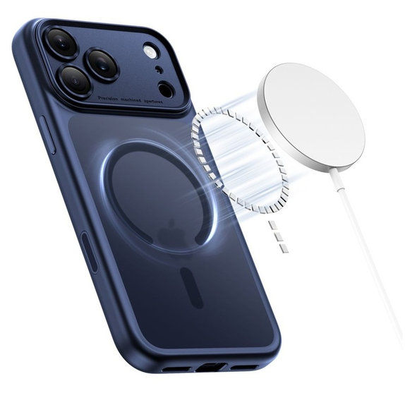 Θήκη MagPeak MagSafe CC για iPhone 17 Pro, Matte Deep Blue, Tech-Protect