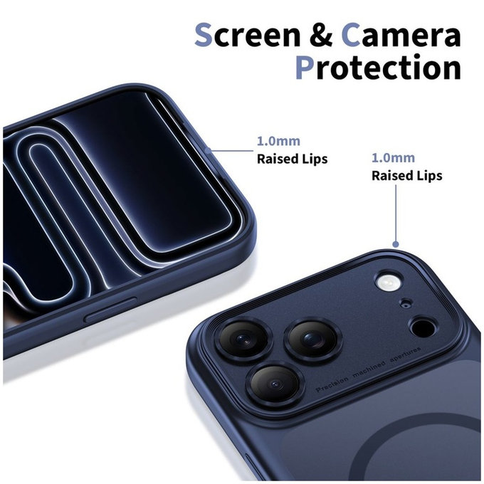 Θήκη MagPeak MagSafe CC για iPhone 17 Pro, Matte Deep Blue, Tech-Protect
