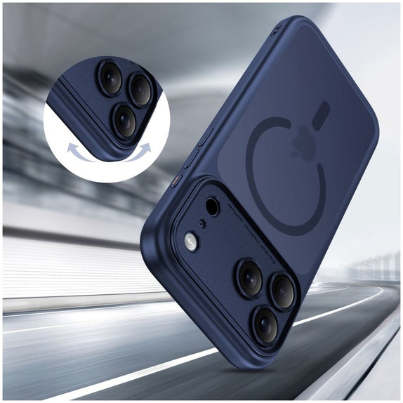 Θήκη MagPeak MagSafe CC για iPhone 17 Pro, Matte Deep Blue, Tech-Protect