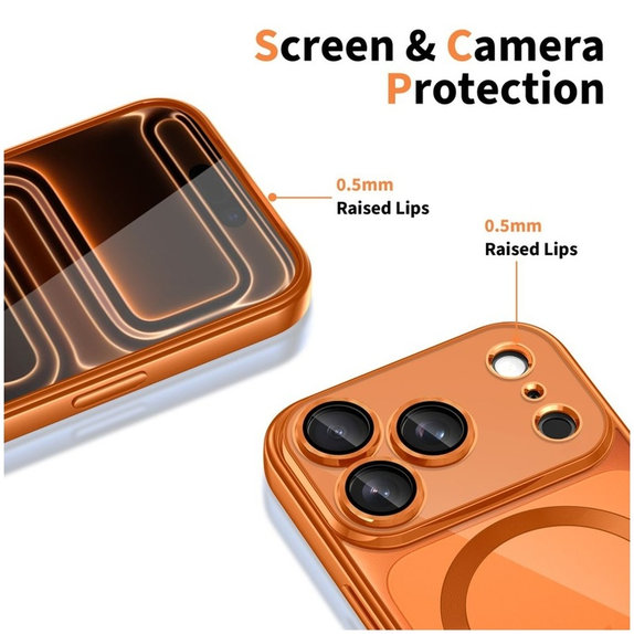 Θήκη MagFlex MagSafe για iPhone 17 Pro, Shiny Cosmic Orange, Tech-Protect