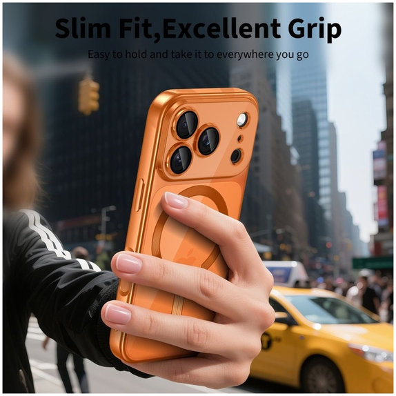 Θήκη MagFlex MagSafe για iPhone 17 Pro, Shiny Cosmic Orange, Tech-Protect