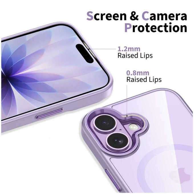 Θήκη MagMat MagSafe για iPhone 17, Lavender/Clear, Tech-Protect
