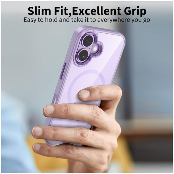 Θήκη MagMat MagSafe για iPhone 17, Lavender/Clear, Tech-Protect