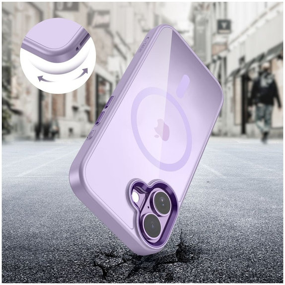 Θήκη MagMat MagSafe για iPhone 17, Lavender/Clear, Tech-Protect