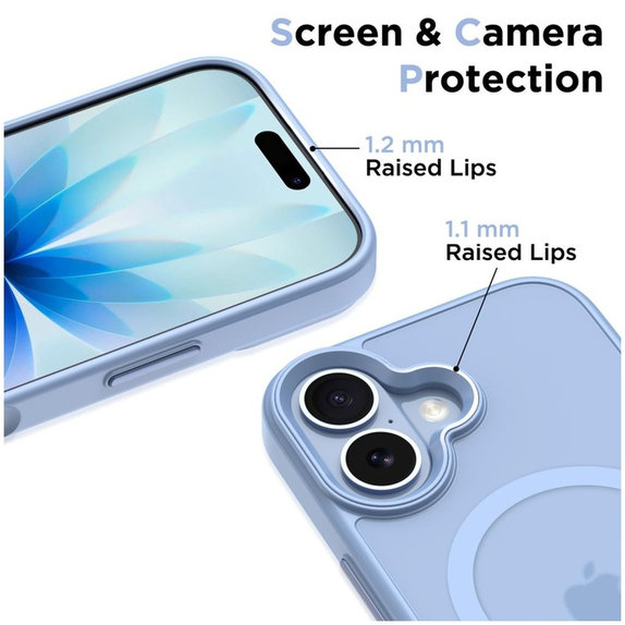 Θήκη MagMat MagSafe για iPhone 17, Matte Mist Blue, Tech-Protect