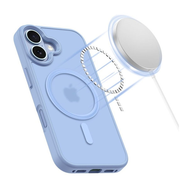 Θήκη MagMat MagSafe για iPhone 17, Matte Mist Blue, Tech-Protect