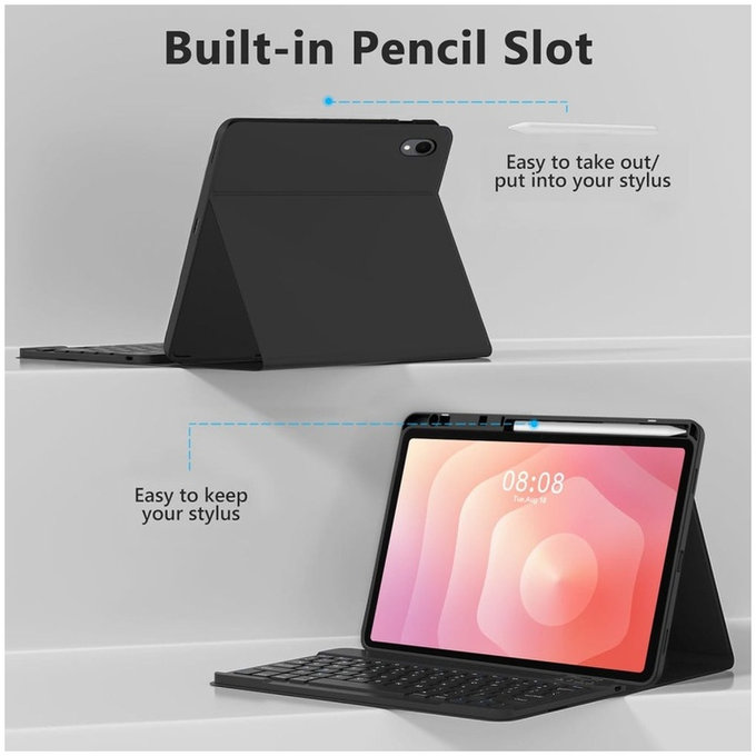 Θήκη Sc Pen + Keyboard για Samsung Tab S11 11.0 X730 / X736B, μαύρη, Tech-Protect