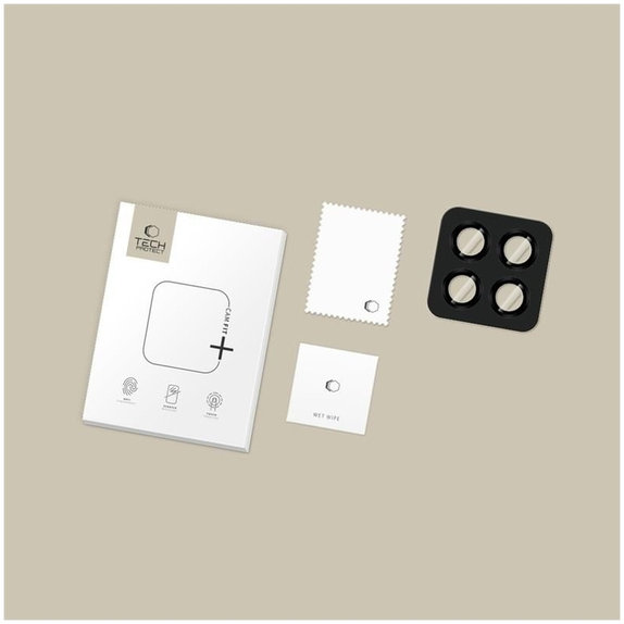 Προστασία κάμερας Camring Fit+ για Xiaomi Poco M8 Pro / Redmi Note 15 Pro 5G / 15 Pro+ Plus 5G, μαύρη, Tech-Protect