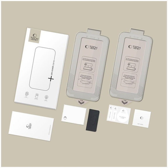Σκληρυμένο γυαλί Quick Set+ 2-Pack για Samsung S26 Ultra, Black, Tech-Protect