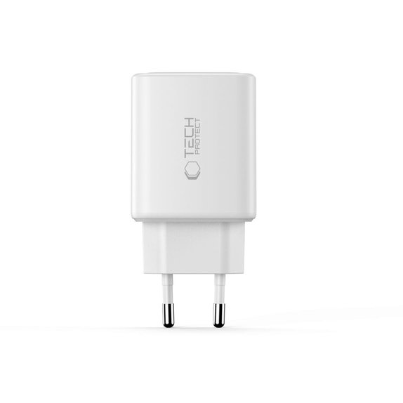 Φορτιστής δικτύου NCA65W-GAN 3-PORT PD 65W / QC3.0, λευκή, Tech-Protect