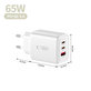 Φορτιστής δικτύου NCA65W-GAN 3-PORT PD 65W / QC3.0, λευκή, Tech-Protect