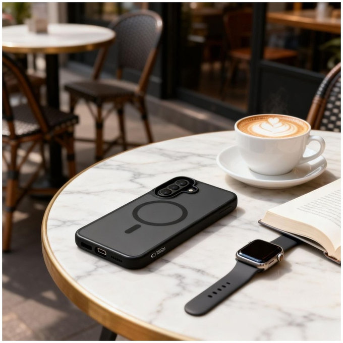 Θήκη προστασίας MagMat MagSafe για Samsung A57 5G, Matte Black, Tech-Protect