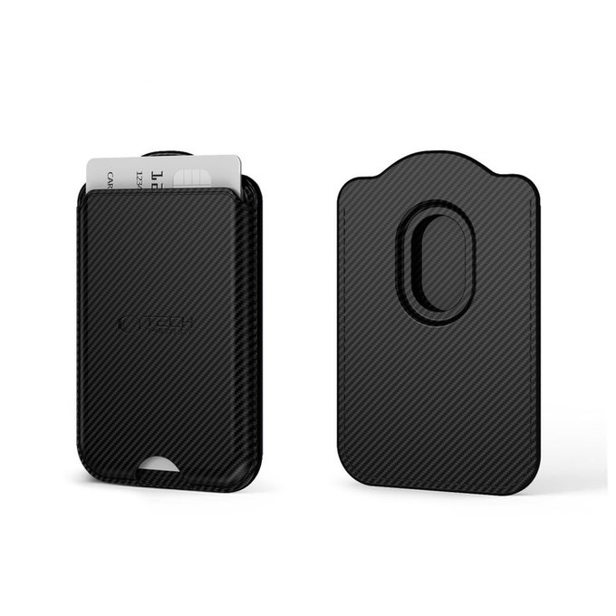 Πορτοφόλι MagSafe / θήκη καρτών CH02 Magwallet MagSafe Universal Magnetic Card Holder Carbon, Tech-Protect