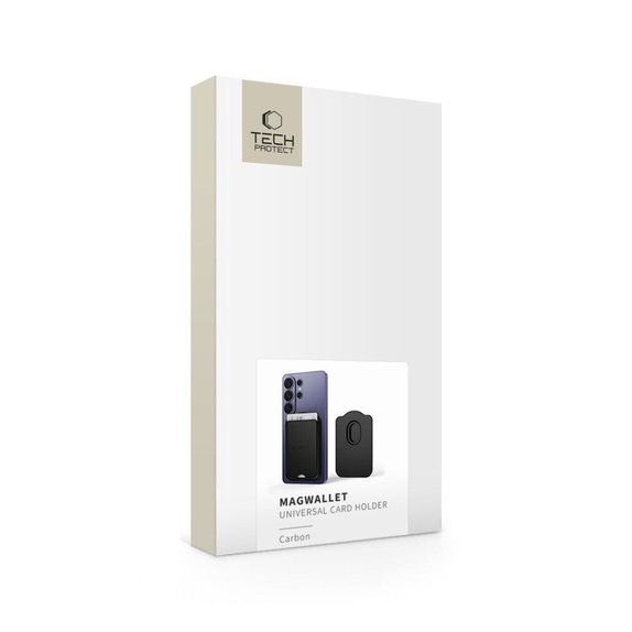 Πορτοφόλι MagSafe / θήκη καρτών CH02 Magwallet MagSafe Universal Magnetic Card Holder Carbon, Tech-Protect
