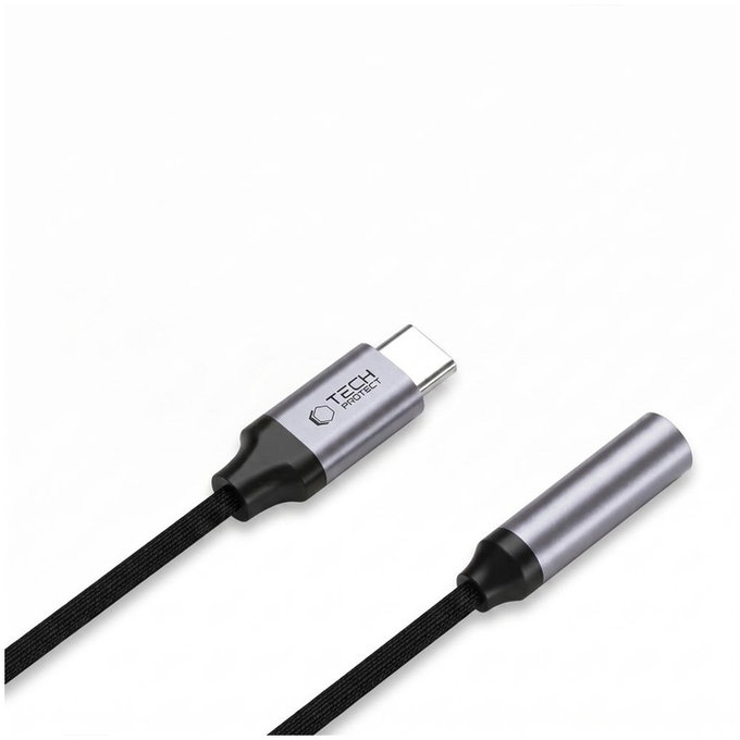 Αντάπτορας Ultraboost USB-C To Mini Jack 3.5MM DAC, Iron Grey, Tech-Protect