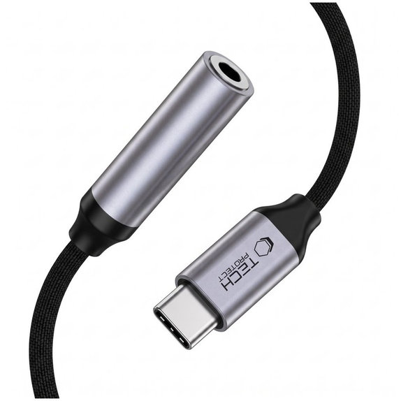 Αντάπτορας Ultraboost USB-C To Mini Jack 3.5MM DAC, Iron Grey, Tech-Protect