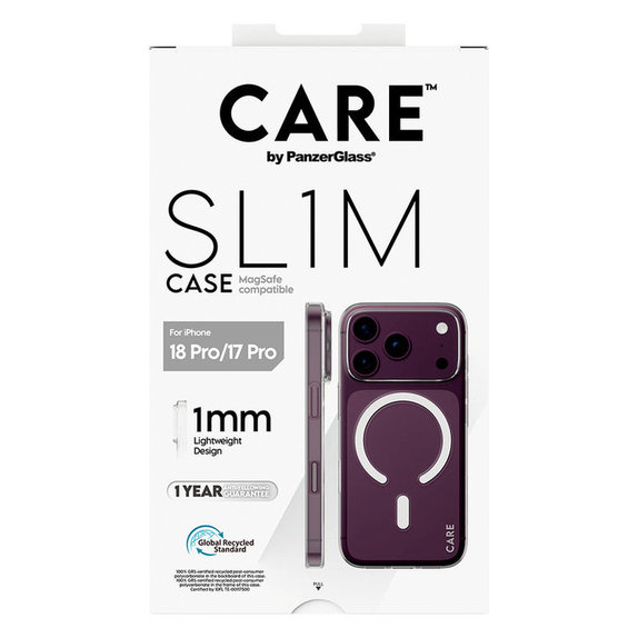 Θήκη SL1M με MagSAFE για iPhone 18 Pro/17 Pro/16e, Διαφανές, PanzerGlass