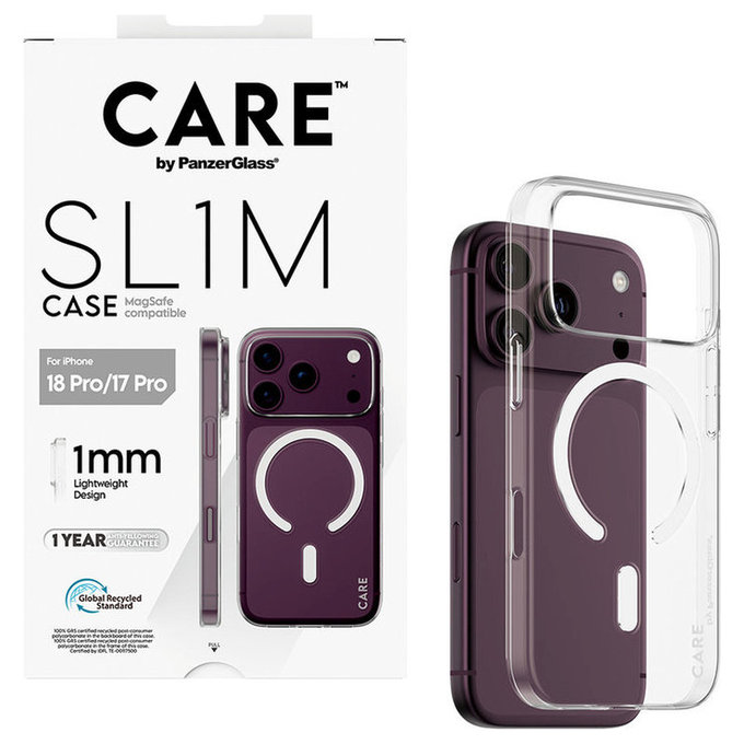 Θήκη SL1M με MagSAFE για iPhone 18 Pro/17 Pro/16e, Διαφανές, PanzerGlass