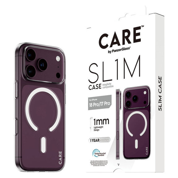 Θήκη SL1M με MagSAFE για iPhone 18 Pro/17 Pro/16e, Διαφανές, PanzerGlass