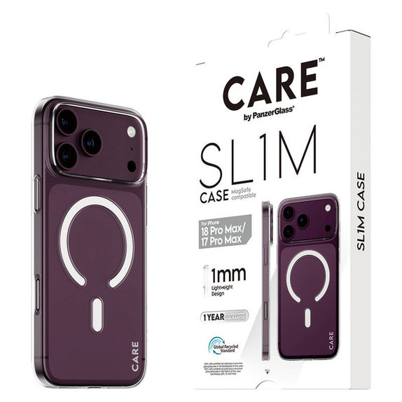 Θήκη SL1M με MagSAFE για iPhone 18 Pro Max/17 Pro Max/16e, Διαφανές, PanzerGlass